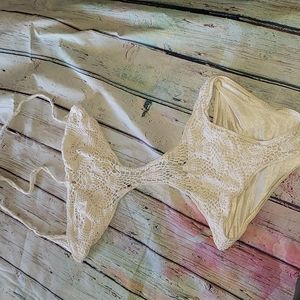 Ivory crochet style monkini